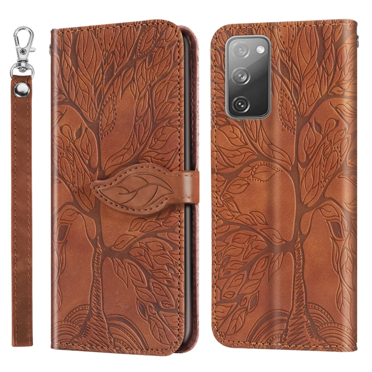 Life of Tree Embossing Pattern Horizontal Flip Leather Case with Holder & Card Slot & Wallet & Photo Frame & Lanyard