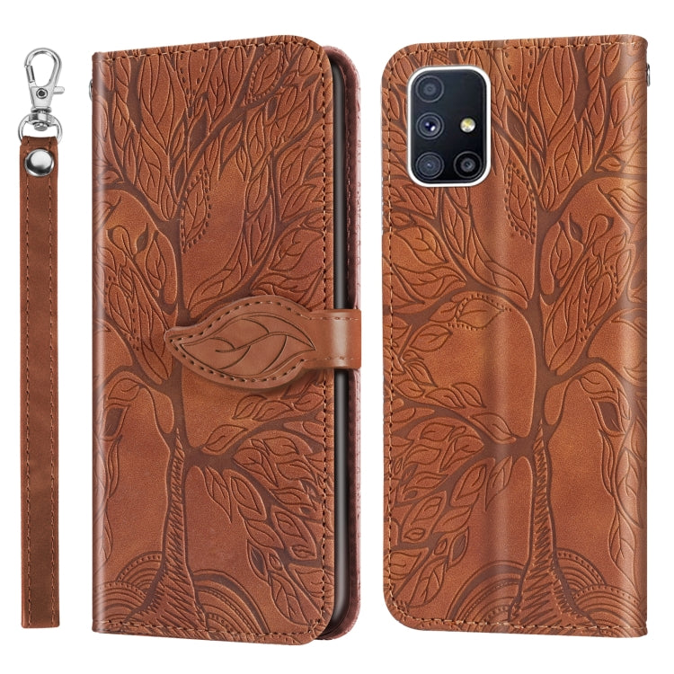 Life of Tree Embossing Pattern Horizontal Flip Leather Case with Holder & Card Slot & Wallet & Photo Frame & Lanyard