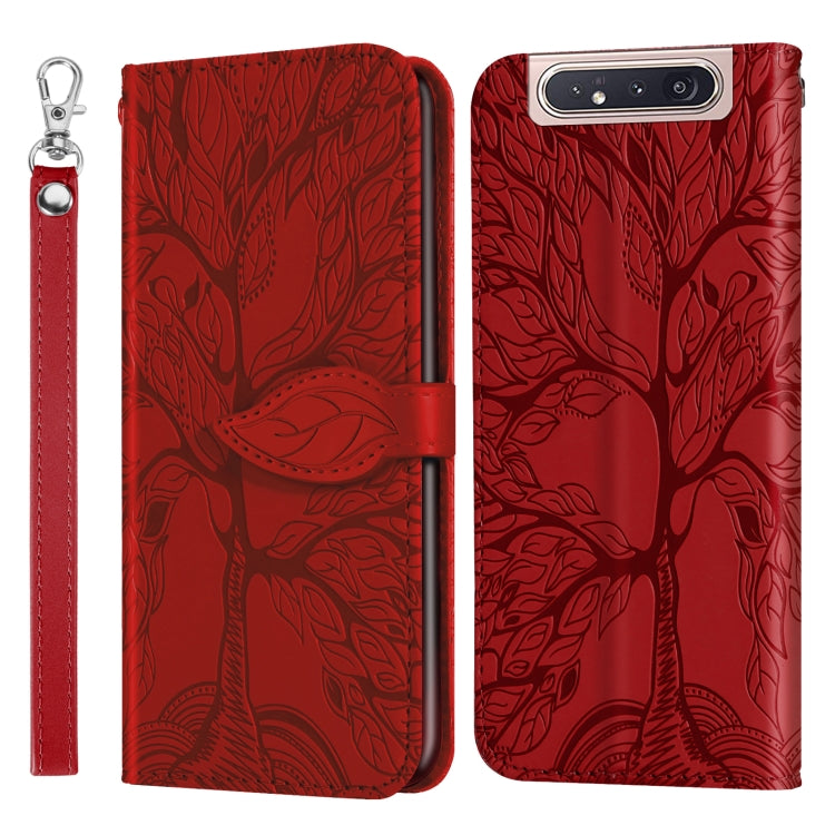 Life of Tree Embossing Pattern Horizontal Flip Leather Case with Holder & Card Slot & Wallet & Photo Frame & Lanyard