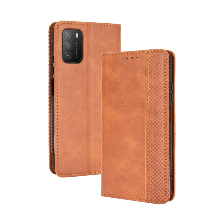 Magnetic Buckle Retro Crazy Horse Texture Horizontal Flip Leather Case with Holder & Card Slots & Photo Frame, For Xiaomi Mi 11, For Xiaomi Poco M3