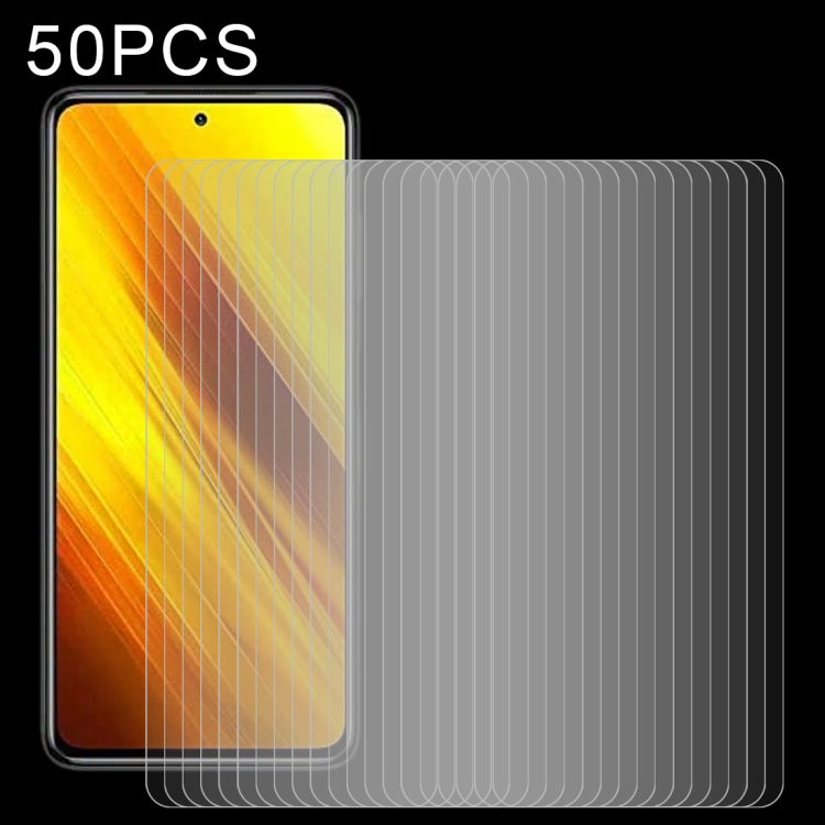 For Xiaomi Redmi 10A / 9A / 9A Sport / 9C / 9C NFC / Poco C31 / 9 Acitve 50 PCS 0.26mm 9H 2.5D Tempered Glass Film