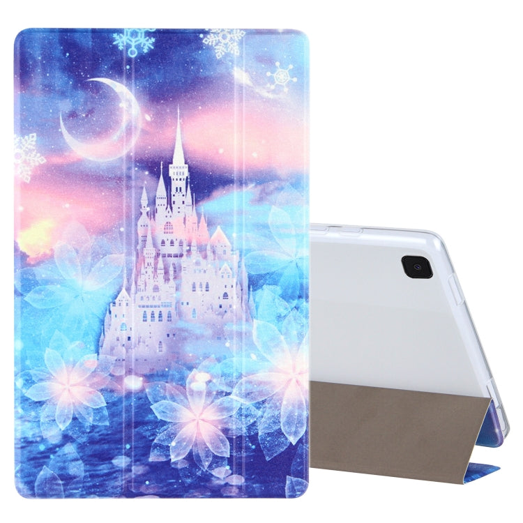 Coloured Drawing Pattern Horizontal Flip Leather Case with Three-folding Holder