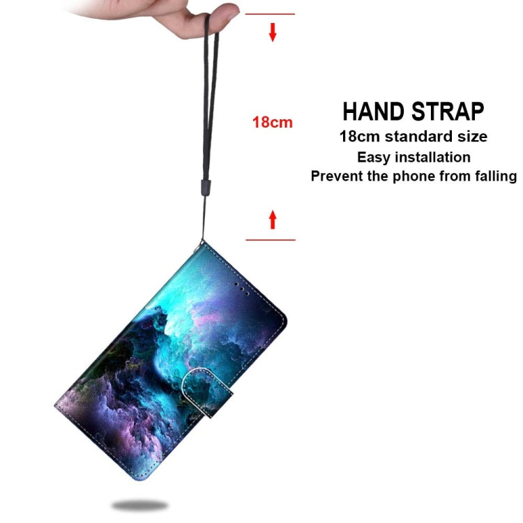 Coloured Drawing Cross Texture Horizontal Flip PU Leather Case with Holder & Card Slots & Wallet & Lanyard