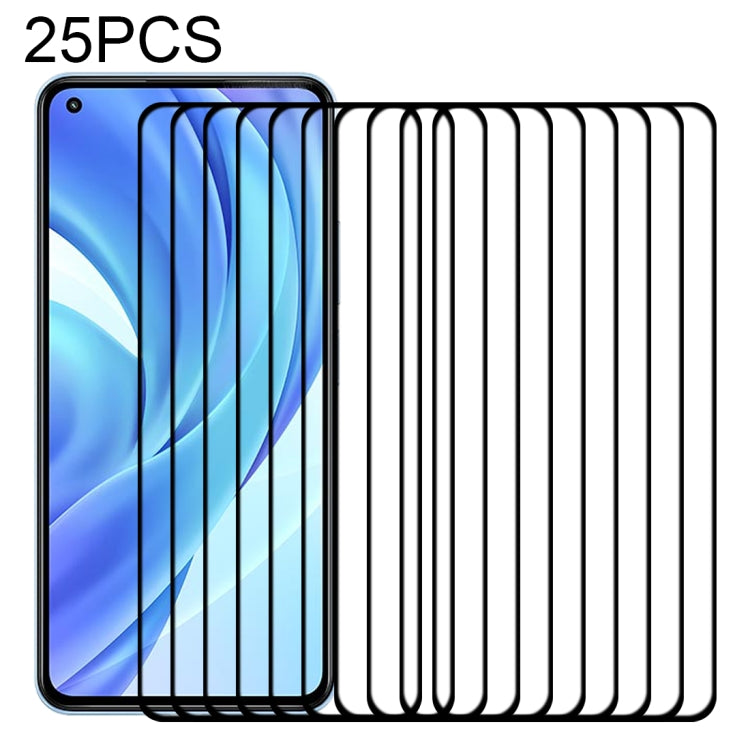 25 PCS Full Glue Full Screen Tempered Glass Film