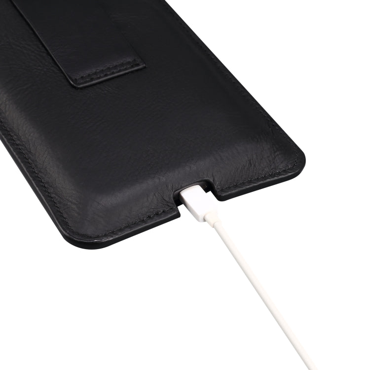 Universal Cow Leather Vertical Mobile Phone Leather Case Waist Bag For 6.1 inch and Below Phones, For 6.1 inch and Below Phones