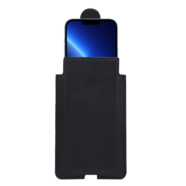 Universal Cow Leather Vertical Mobile Phone Leather Case Waist Bag For 7.2 inch and Below Phones, For 6.7 inch and Below Phones