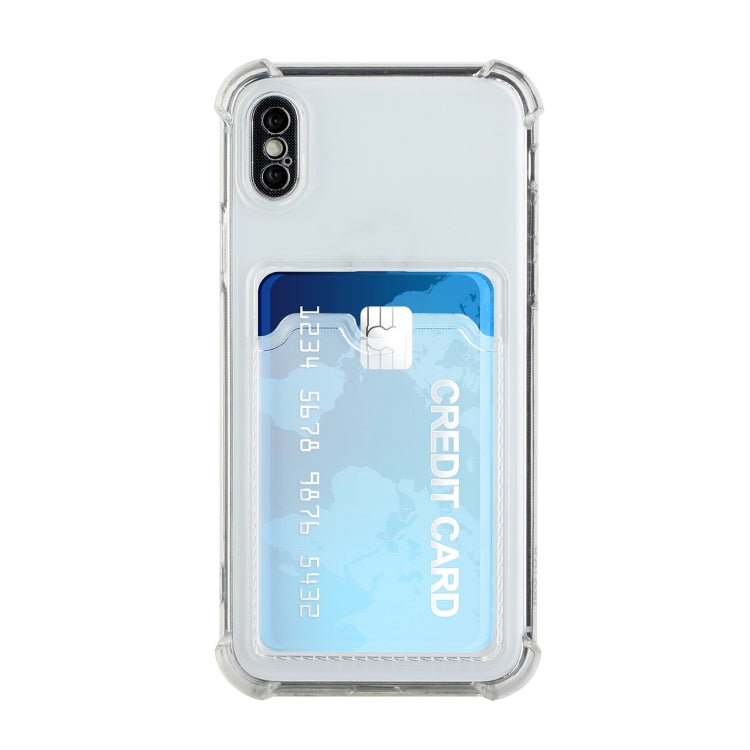 TPU Dropproof Protective Back Case with Card Slot, For iPhone 8 Plus / 7 Plus, For iPhone SE 2022 / SE 2020 / 8 / 7, For iPhone XS / X, For iPhone XR, For iPhone XS Max