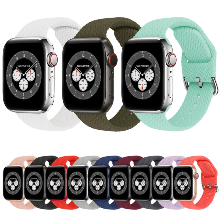 Braided Silicone Replacement Watchbands with Buckle For Apple Watch Series