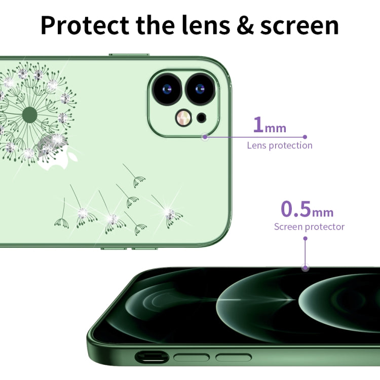 Ultra-thin Electroplating Dandelion Pattern Protective Case, For iPhone 11, For iPhone 11 Pro, For iPhone 11 Pro Max, For iPhone 12 Pro Max, For iPhone 12 Pro, For iPhone 12, For iPhone 12 Mini