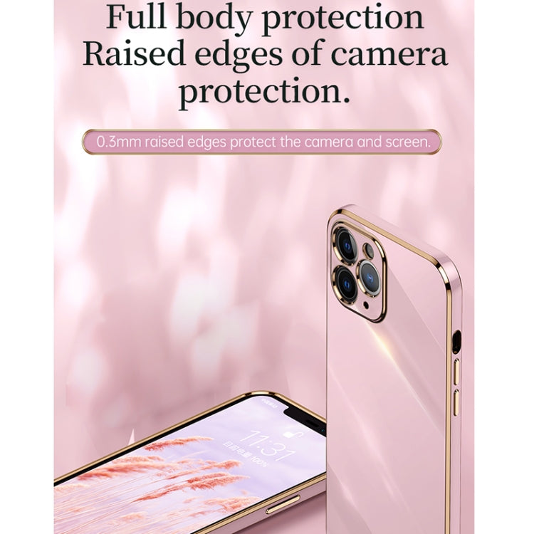 XINLI Straight Edge 6D Electroplate TPU Phone Case with Ring Holder, For iPhone 11 Pro Max, For iPhone 12, For iPhone 12 mini, For iPhone 12 Pro, For iPhone 12 Pro Max, For iPhone X