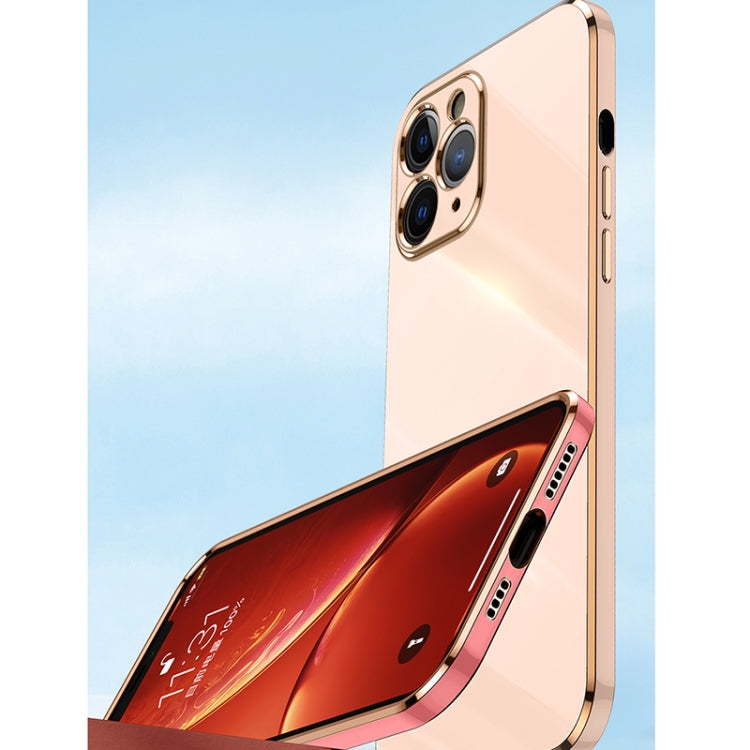 XINLI Straight Edge 6D Electroplate TPU Phone Case with Ring Holder, For iPhone 11 Pro Max, For iPhone 12, For iPhone 12 mini, For iPhone 12 Pro, For iPhone 12 Pro Max, For iPhone X