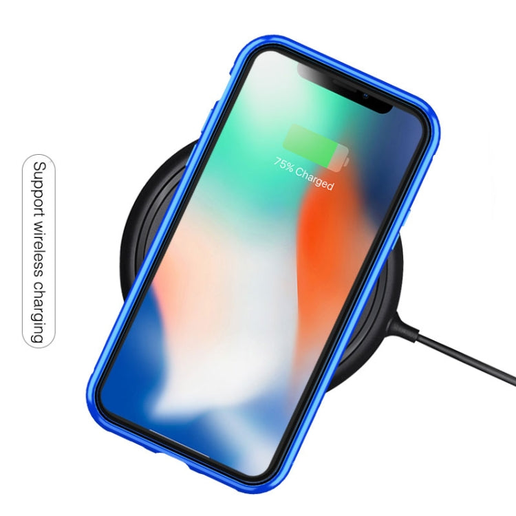 Ultra Slim Double Sides Magnetic Adsorption Angular Frame Tempered Glass Magnet Flip Case