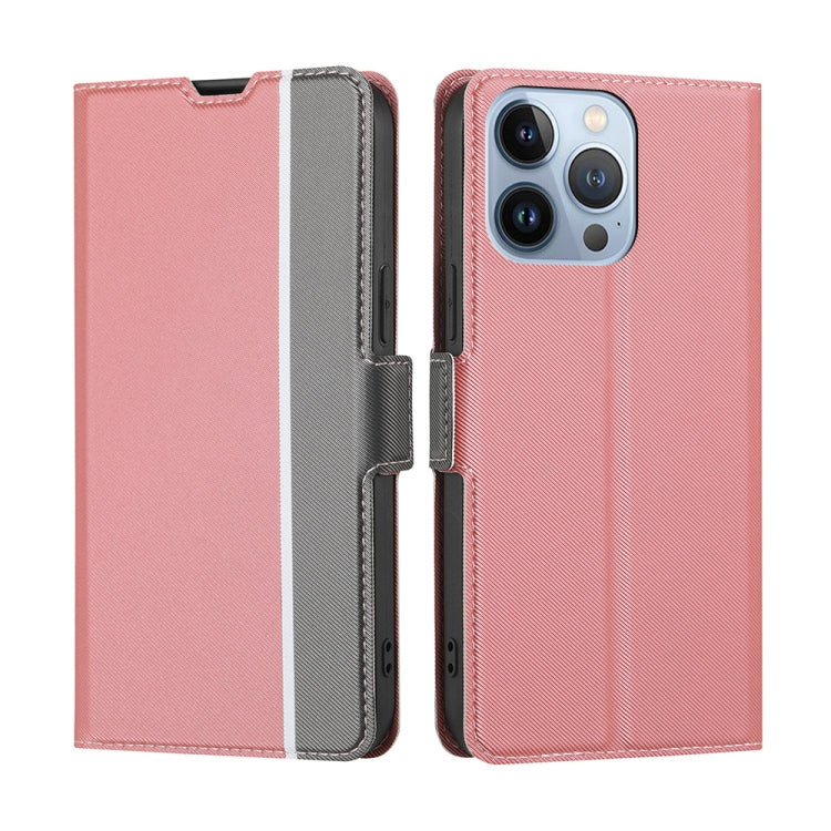 Twill Texture Side Button Leather Phone Case, For iPhone 13, For iPhone 13 Pro, For iPhone 13 Pro Max, For iPhone SE 2022 / SE 2020 / 8 /7