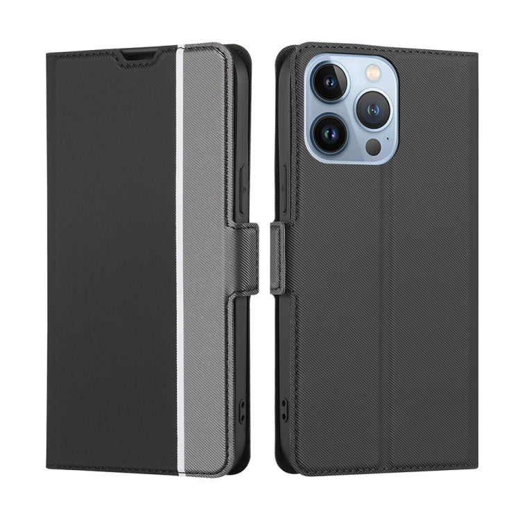 Twill Texture Side Button Leather Phone Case, For iPhone 13, For iPhone 13 Pro, For iPhone 13 Pro Max, For iPhone SE 2022 / SE 2020 / 8 /7
