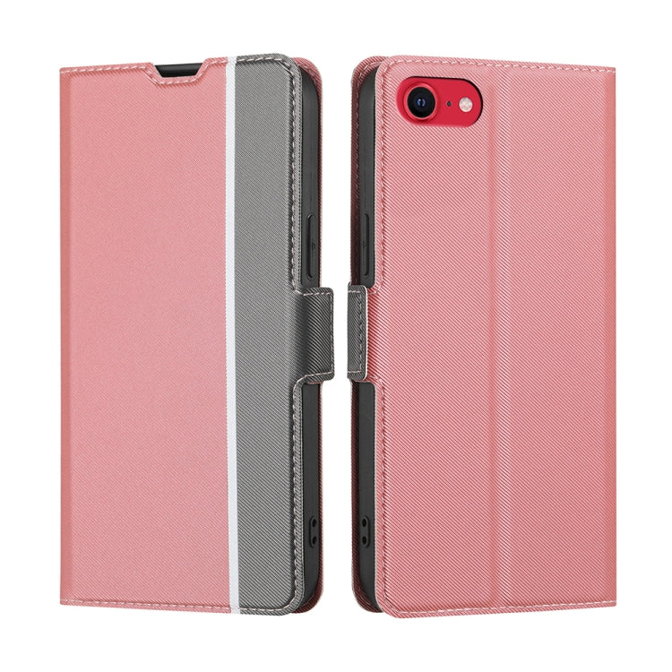 Twill Texture Side Button Leather Phone Case, For iPhone 13, For iPhone 13 Pro, For iPhone 13 Pro Max, For iPhone SE 2022 / SE 2020 / 8 /7