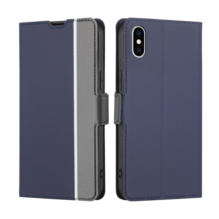 Twill Texture Side Button Leather Phone Case, For iPhone 12 / 12 Pro, For iPhone 12 Pro Max, For iPhone 11, For iPhone 11 Pro, For iPhone 11 Pro Max, For iPhone X / XS, For iPhone XR, For iPhone XS Max