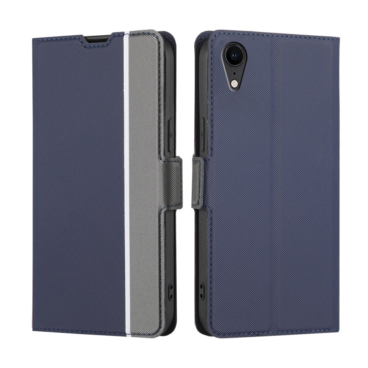 Twill Texture Side Button Leather Phone Case, For iPhone 12 / 12 Pro, For iPhone 12 Pro Max, For iPhone 11, For iPhone 11 Pro, For iPhone 11 Pro Max, For iPhone X / XS, For iPhone XR, For iPhone XS Max