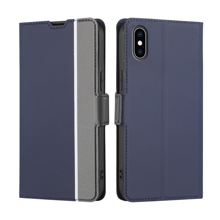 Twill Texture Side Button Leather Phone Case, For iPhone 12 / 12 Pro, For iPhone 12 Pro Max, For iPhone 11, For iPhone 11 Pro, For iPhone 11 Pro Max, For iPhone X / XS, For iPhone XR, For iPhone XS Max