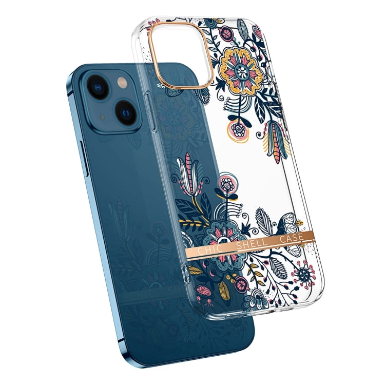 Translucent Electroplating Flower Phone Case, For iPhone 14, For iPhone 14 Pro, For iPhone 14 Plus, For iPhone 14 Pro Max