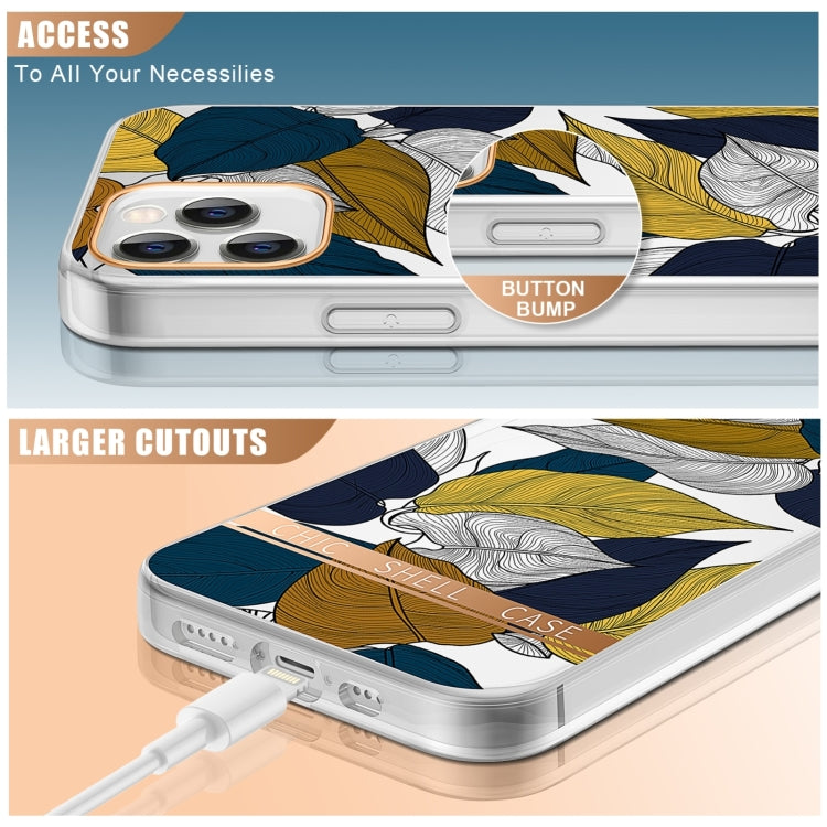 Translucent Electroplating Flower Phone Case, For iPhone 14, For iPhone 14 Pro, For iPhone 14 Plus, For iPhone 14 Pro Max