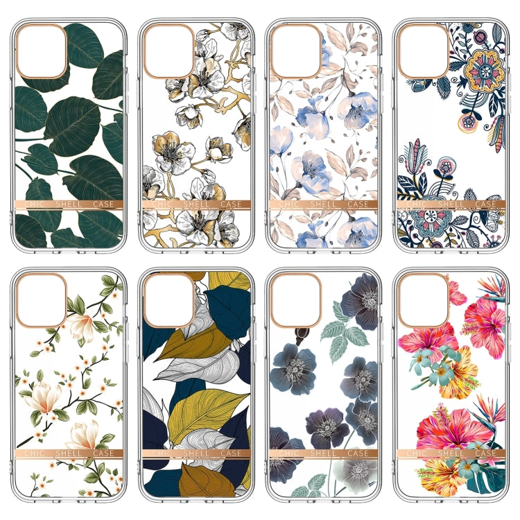 Translucent Electroplating Flower Phone Case, For iPhone 14, For iPhone 14 Pro, For iPhone 14 Plus, For iPhone 14 Pro Max