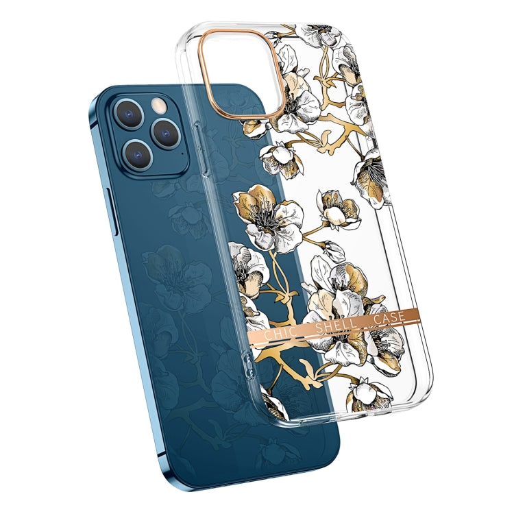 Translucent Electroplating Flower Phone Case, For iPhone 14, For iPhone 14 Pro, For iPhone 14 Plus, For iPhone 14 Pro Max