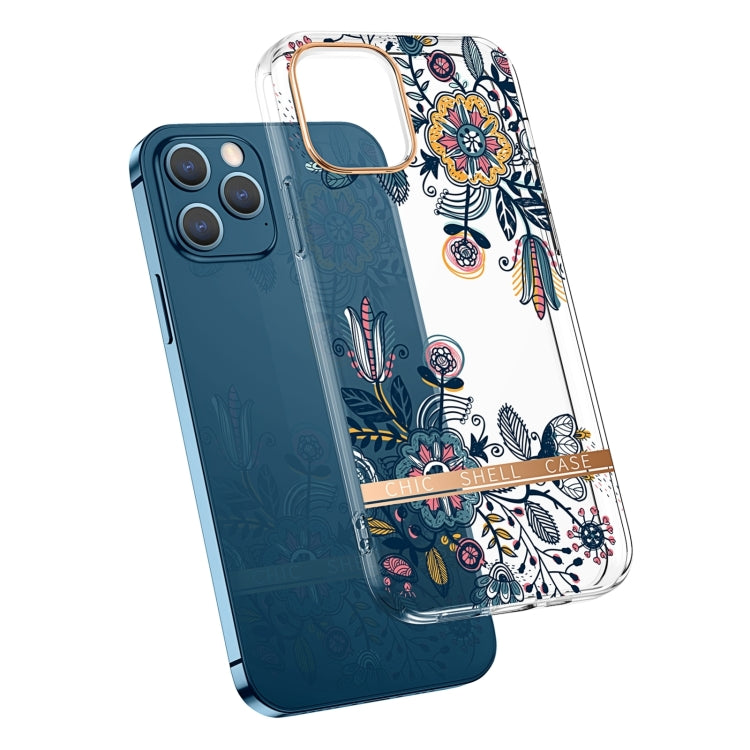 Translucent Electroplating Flower Phone Case, For iPhone 14, For iPhone 14 Pro, For iPhone 14 Plus, For iPhone 14 Pro Max