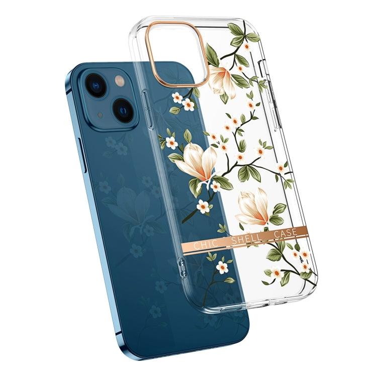 Translucent Electroplating Flower Phone Case, For iPhone 14, For iPhone 14 Pro, For iPhone 14 Plus, For iPhone 14 Pro Max