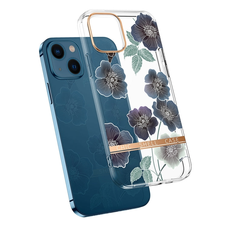 Translucent Electroplating Flower Phone Case, For iPhone 14, For iPhone 14 Pro, For iPhone 14 Plus, For iPhone 14 Pro Max