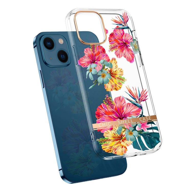 Translucent Electroplating Flower Phone Case, For iPhone 14, For iPhone 14 Pro, For iPhone 14 Plus, For iPhone 14 Pro Max