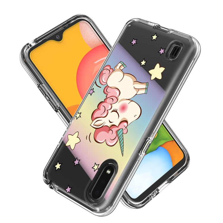 2 In 1 PC + TPU Card Pattern Transparent Protective Case, For Galaxy A01, For Galaxy A21, For Galaxy S20, For Galaxy S20+