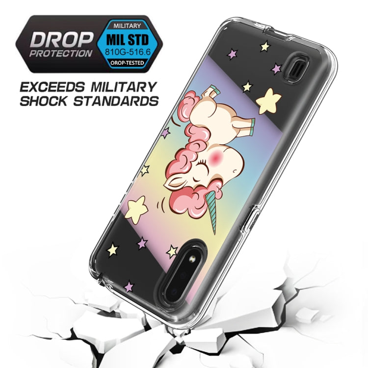 2 In 1 PC + TPU Card Pattern Transparent Protective Case, For Galaxy A01, For Galaxy A21, For Galaxy S20, For Galaxy S20+