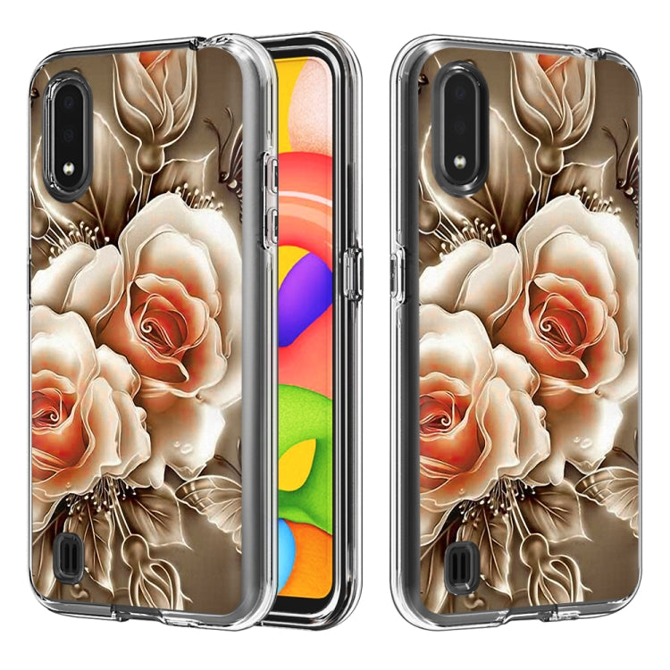 2 In 1 PC + TPU Card Pattern Transparent Protective Case, For Galaxy A01, For Galaxy A21, For Galaxy S20, For Galaxy S20+