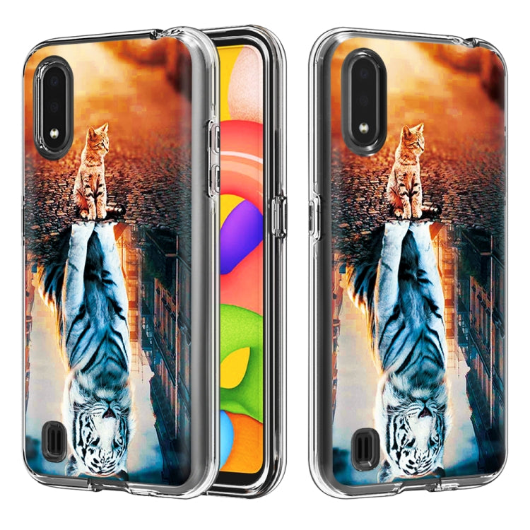 2 In 1 PC + TPU Card Pattern Transparent Protective Case, For Galaxy A01, For Galaxy A21, For Galaxy S20, For Galaxy S20+