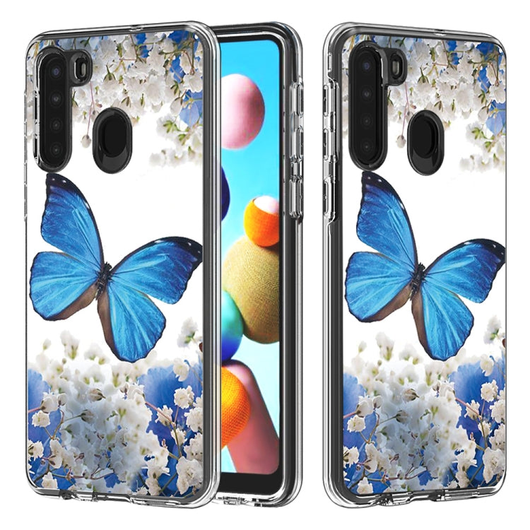 2 In 1 PC + TPU Card Pattern Transparent Protective Case, For Galaxy A01, For Galaxy A21, For Galaxy S20, For Galaxy S20+