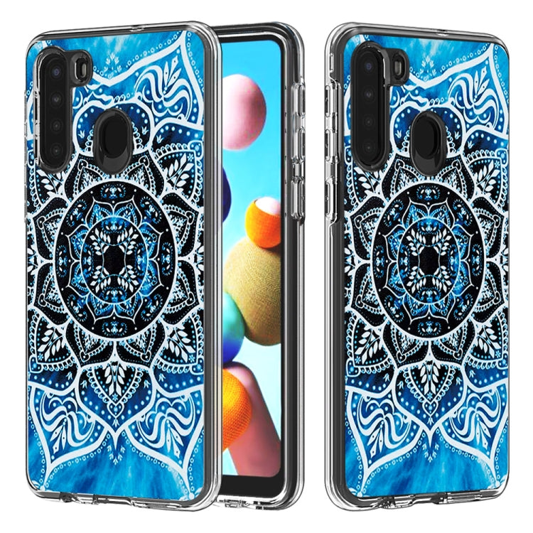 2 In 1 PC + TPU Card Pattern Transparent Protective Case, For Galaxy A01, For Galaxy A21, For Galaxy S20, For Galaxy S20+