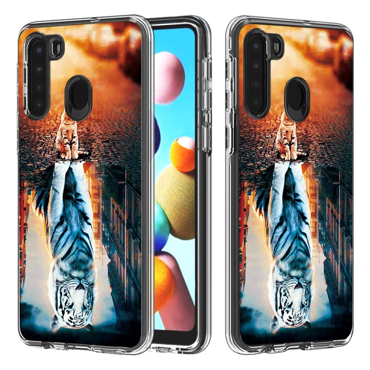 2 In 1 PC + TPU Card Pattern Transparent Protective Case, For Galaxy A01, For Galaxy A21, For Galaxy S20, For Galaxy S20+