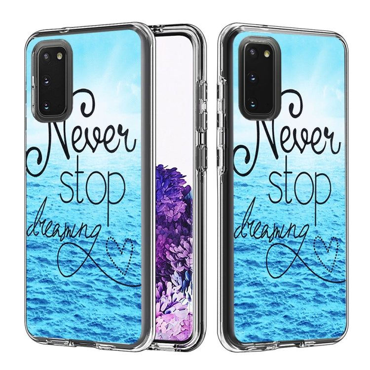 2 In 1 PC + TPU Card Pattern Transparent Protective Case, For Galaxy A01, For Galaxy A21, For Galaxy S20, For Galaxy S20+