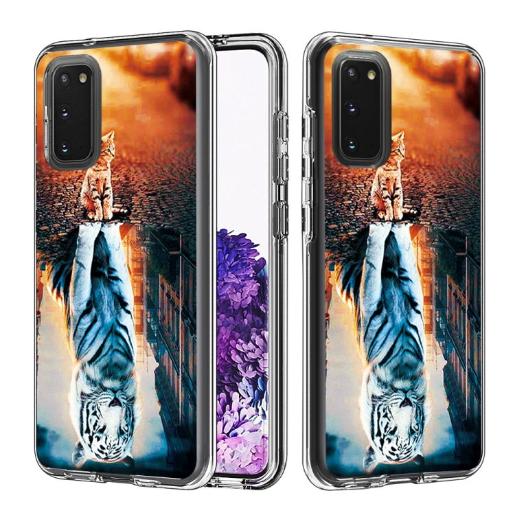 2 In 1 PC + TPU Card Pattern Transparent Protective Case, For Galaxy A01, For Galaxy A21, For Galaxy S20, For Galaxy S20+