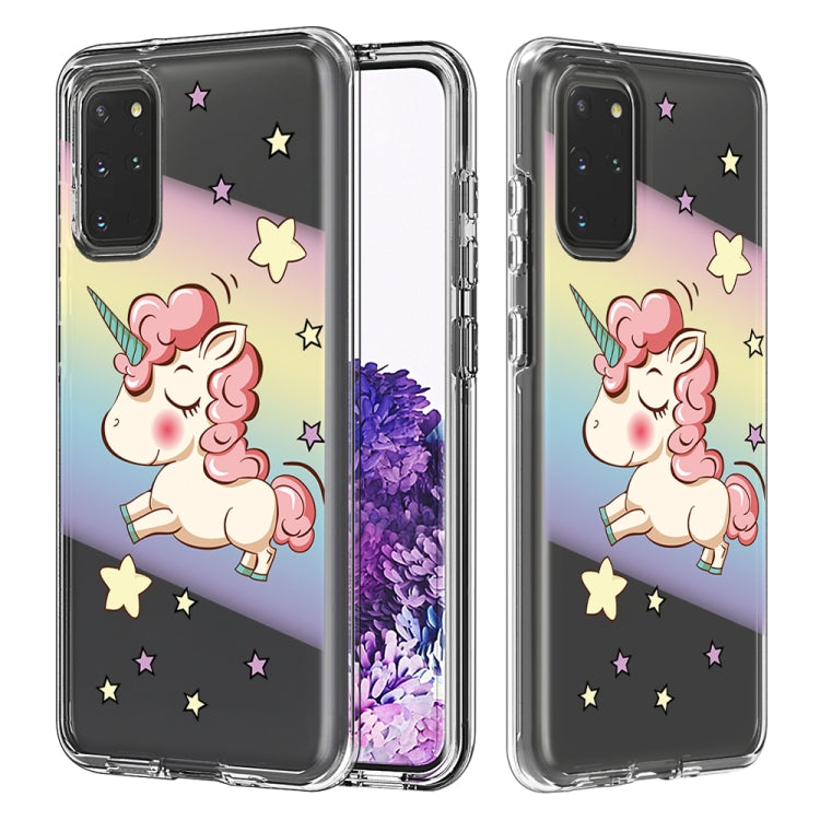 2 In 1 PC + TPU Card Pattern Transparent Protective Case, For Galaxy A01, For Galaxy A21, For Galaxy S20, For Galaxy S20+