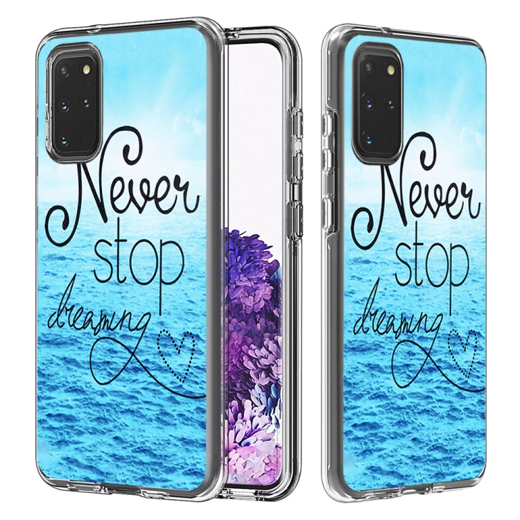 2 In 1 PC + TPU Card Pattern Transparent Protective Case, For Galaxy A01, For Galaxy A21, For Galaxy S20, For Galaxy S20+