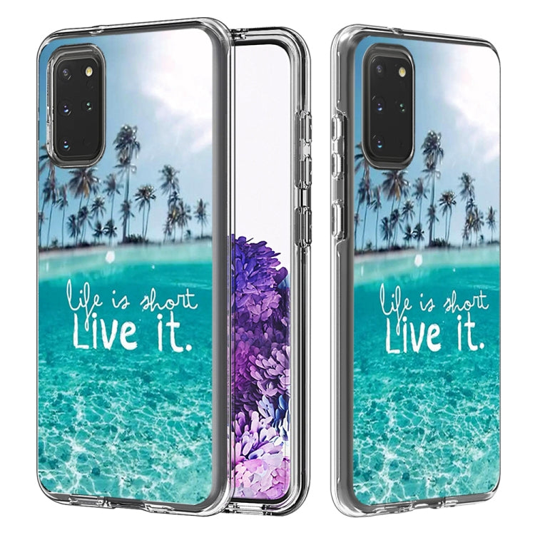 2 In 1 PC + TPU Card Pattern Transparent Protective Case, For Galaxy A01, For Galaxy A21, For Galaxy S20, For Galaxy S20+