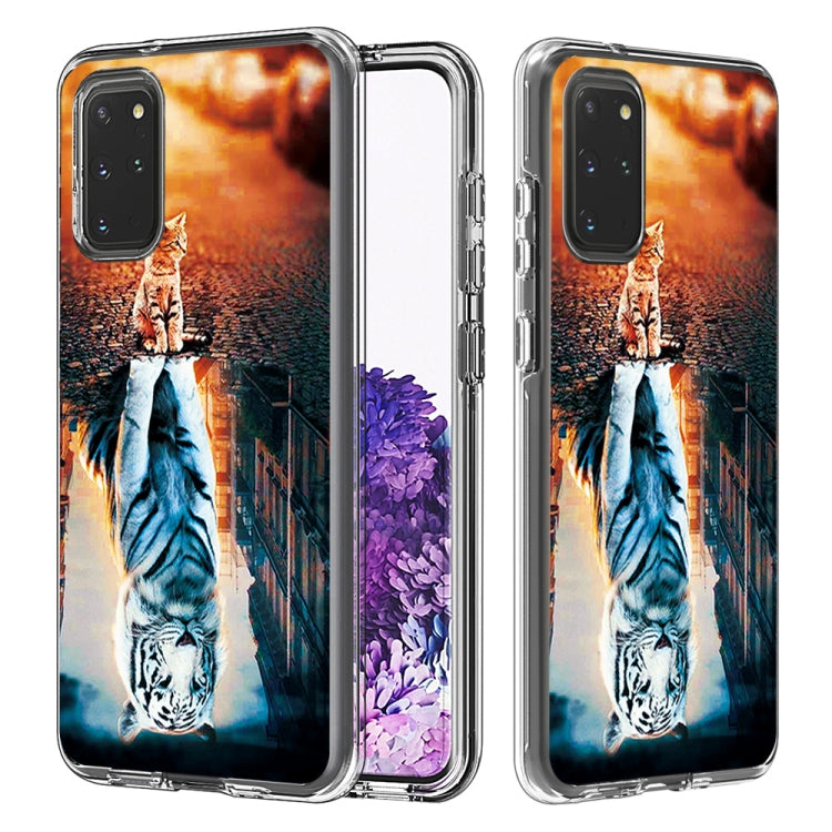 2 In 1 PC + TPU Card Pattern Transparent Protective Case, For Galaxy A01, For Galaxy A21, For Galaxy S20, For Galaxy S20+