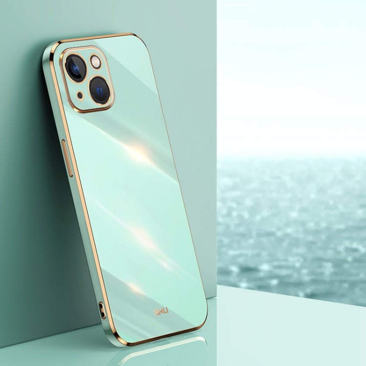 XINLI Straight Edge 6D Electroplate TPU Phone Case, For iPhone 14, For iPhone 14 Plus, For iPhone 14 Pro, For iPhone 14 Pro Max, For iPhone 13, For iPhone 13 mini
