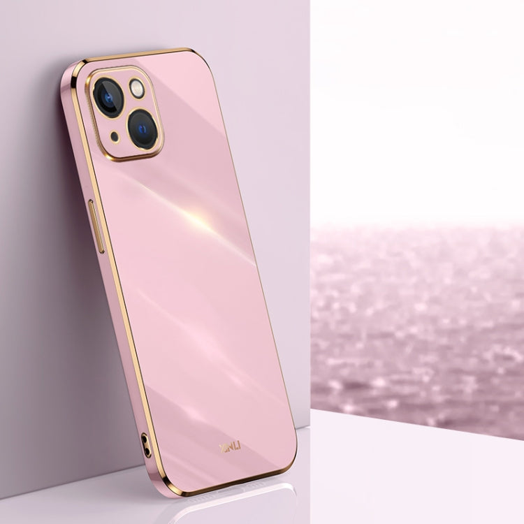 XINLI Straight Edge 6D Electroplate TPU Phone Case, For iPhone 14, For iPhone 14 Plus, For iPhone 14 Pro, For iPhone 14 Pro Max, For iPhone 13, For iPhone 13 mini
