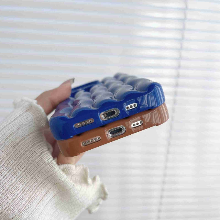 Varnishing 3D Water Wave Texture Phone Case, For iPhone 14 Pro Max, For iPhone 14 Pro, For iPhone 14, For iPhone 14 Plus, For iPhone 13 Pro Max, For iPhone 13 Pro, For iPhone 13, For iPhone 12 Pro Max