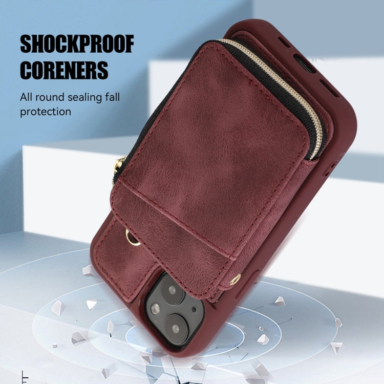 Zipper Card Bag Back Cover Phone Case, For iPhone 14, For iPhone 14 Plus, For iPhone 14 Pro, For iPhone 14 Pro Max, For iPhone 13, For iPhone 13 Pro, For iPhone 13 Pro Max, For iPhone 12