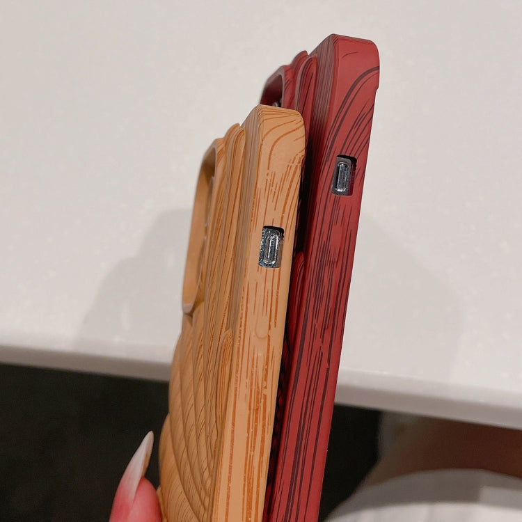Wood Grain Shell Shape TPU Phone Case, For iPhone 14, For iPhone 14 Plus, For iPhone 14 Pro, For iPhone 14 Pro Max, For iPhone 13, For iPhone 13 Pro, For iPhone 13 Pro Max, For iPhone 12