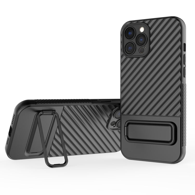 Wavy Texture TPU Phone Case with Lens Film, For iPhone 13, For iPhone 13 Pro, For iPhone 13 Pro Max, For iPhone 12, For iPhone 12 Pro Max, For iPhone 12 Pro, For iPhone 11 Pro, For iPhone XS Max