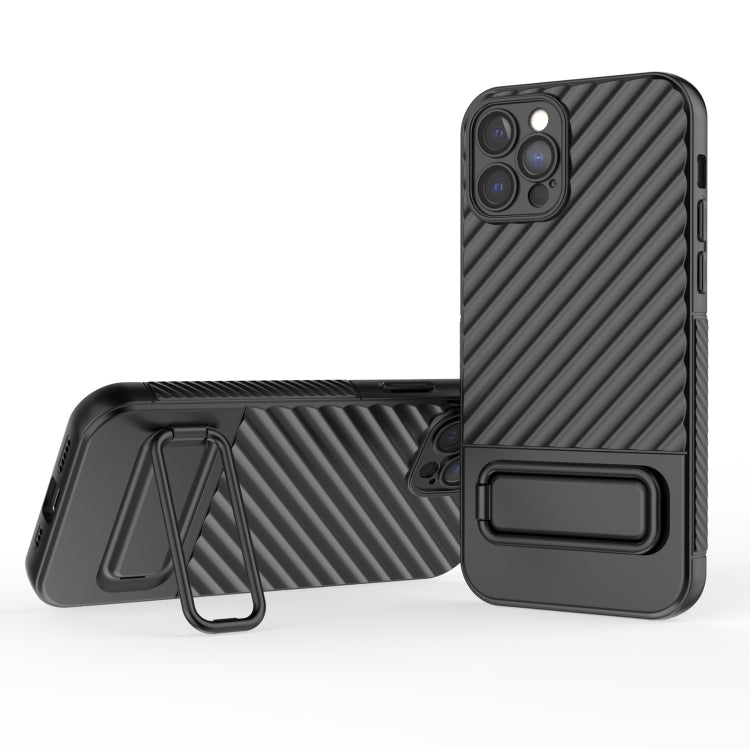 Wavy Texture TPU Phone Case with Lens Film, For iPhone 13, For iPhone 13 Pro, For iPhone 13 Pro Max, For iPhone 12, For iPhone 12 Pro Max, For iPhone 12 Pro, For iPhone 11 Pro, For iPhone XS Max